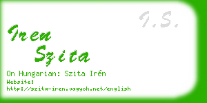 iren szita business card